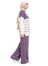 Lavender Striped Knit Suit 3 - Khotwh